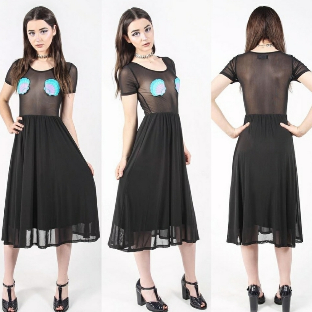 Iron Fist Mermaid For Mesh Life Dress Black Small NWT - Picture 7 of 7